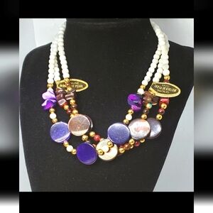 New Vtg. 80's collections necklace lot